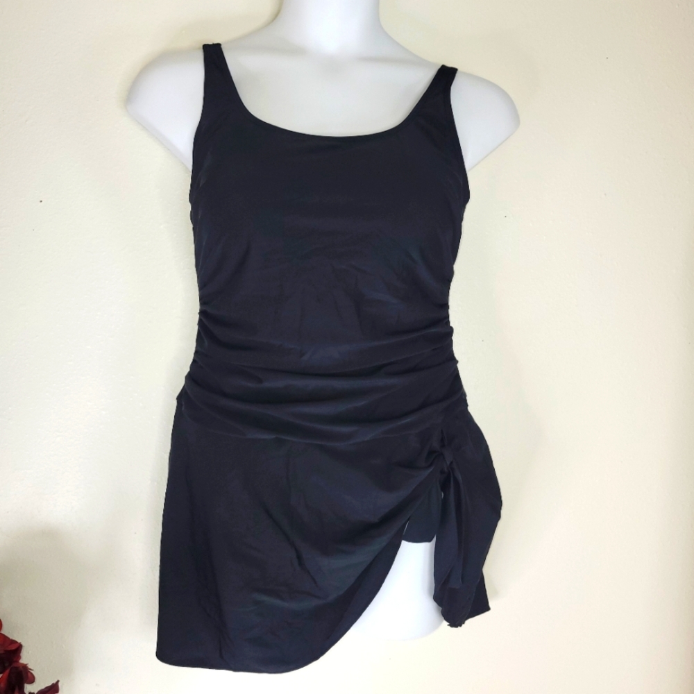 EoMenie Black One Piece Swimwear dress
